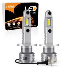 TOYUKI 2pcs H1 Led 헤드 라이트 전구 미니 팬리스 조명 14000lm 자동차 Led 램프 8 Pcs CSP 7035 칩 DRL 헤드 램프 6000K 화이트 12V, 6000 천개 차가운 흰색, 1개