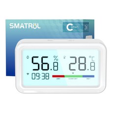 SMATRUL Zigbee 스마트 습도 온도 센서 USB C 포트 시간 디스플레이 공기 컴포트 표시기 앱 알림 데이터 저장 내보내기 ZigBee 3.0 허브 필요 알렉사와 호환, 지그비 온도계 (USB C 포트 포함), 1개
