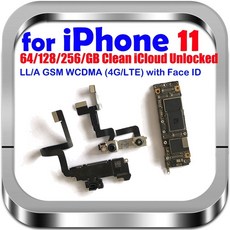 핸드폰 메인보드 iPhone 11 용 100 오리지널 마더 보드 Face ID 로직 보드 마더 보드 포함 iPhone 11 용 메인 보드 플레이트 교체 MB, Face ID가있는 128GB