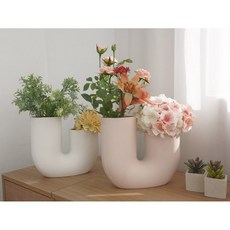 화이트도자기화병