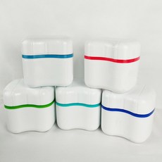 청결 위생 휴대용 유지장치 틀니케이스 보관통 청록색, 본상품선택