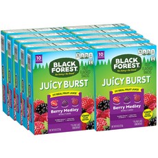 Black Forest Juicy Burst Berry Medley 블랙 포레스트 쥬시 버스트 베리 메들리 8oz (227g) 10팩, 1개