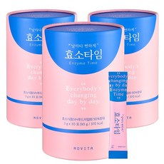 메디포스트 모비타 날마다 변하게 효소타임 30포 3통 + 동아 비타민C 10포, 3개, 90g