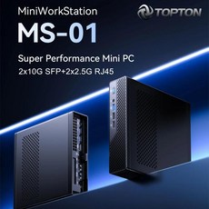미니 컴퓨터 게이밍 PC 데스크탑 Topton 게임용 워크스테이션 MS01 인텔 i9 13900H 2x10G SFP 2x25G LAN 2x DDR5 3x NVMe USB4 PCIE, 없음, 16GB, 10) 16GB DDR5 512GB SSD i9129