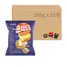 기타 농심 포테토칩 트리플치즈 105g x 12개 과자 감자칩, 단품