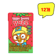 (무료배송) 서울 F&B 뽀로로가 좋아하는 딸기 우유 140ml x 12개