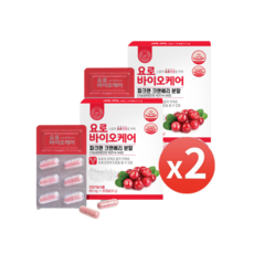 요로바이오케어 400mg / 120캡슐 2개월 요로건강 파크랜크랜베리 크랜베리 방광영양제 여성요로건강 방광염, 2개, 60정 - 와이이뮤요로케어