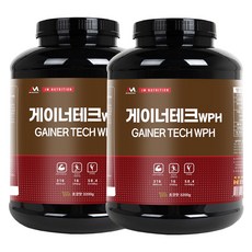 진명뉴트리션 게이너 테크 WPH 3.2kg 단백질 쉐이크 체중증가 헬스 보충제, 2개