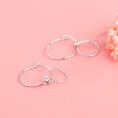 18k화이트골드귀걸이