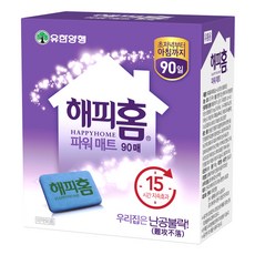 해피홈 파워매트 모기 파리 살충제 리필, 90개입