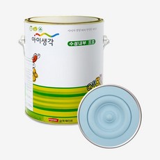 삼화 아이생각 수성 벽지벽면 무광페인트 4L, 라이트블루, 1개