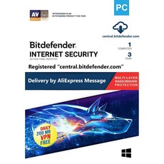 Bitdefender Internet Security - 인터넷 보안-1 PC - 3 년-최신 버전 2021-바이러스 백신 소프트웨어-인터넷