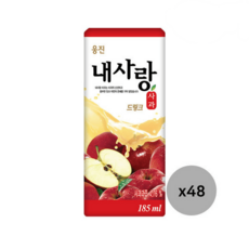 웅진 내사랑 사과 드링크팩, 185ml, 48개