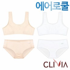 [크리비아]주니어1단계 에어로쿨 브라팬티2종[CLB6049]75AA~90AA