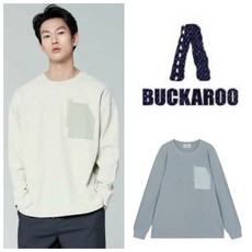 BUCKAROO 봄 가을 버커루 남성 루즈핏 미니와플 빈티지 라운드티셔츠