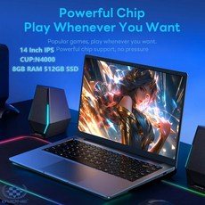 N4000 쿼드 코어 노트북 8GB RAM 1TB SSD 학생 노트북 윈도우 10 밴드 와이파이 2K FHD IPS 스크린 14 인치 저렴한 가격