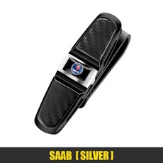 ABS 안경 보관 클립 자동차 선 바이저 카드 티켓 클램프 SAAB 9-4X 9-7X 9-3 9-5 9-2X 9-X 9000900600 99 97 몬스터 GT750, 은