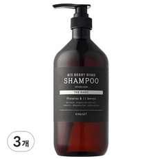 에네스티 약산성 믹스베리 단백질 폭탄 샴푸, 1000g, 3개