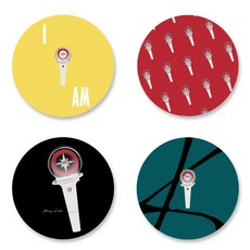 [와우박스] 스트레이키즈(Stray Kids) 나침봉 응원봉 커스텀 방수 스티커, 1번(원형-48mm) 유광 방수 스티커
