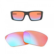 Oakley 연료 전지 선글라스 용 Oak & ban 편광 교체 렌즈-멀티 옵션 렌즈 천 포함 (Tracer Orange- Polarized)