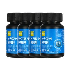[닥터팜] 눈건강엔 루테인 500mg X 60캡슐(4통/8개월) 눈 영양제 건강 노화 비타민 아연, 2+2통(15%할인/무료배송/선물포장)