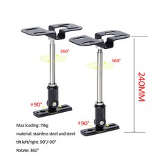 UP15A 304 스테인리스 스틸 사운드 스피커 천장 마운트 틸트 천장 브래킷 하중 15kg 33lbs 240mm 190mm 1 쌍, UP15A-240