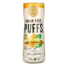 Serenity Kids 퍼프스 체다 앤 컬리플라워 스패니시 Serenity Kids Grain Free Puffs Cheddar, 2개, 42g, -