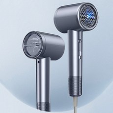 Fowod 초고속 음이온 헤어드라이기 빠른 건조 경량 헤어드라이어 2400W, 실버색