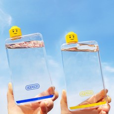 1+1옥스포드 북보틀 / 레고물병 텀블러 물통 캠핑 선물용 / 어린이날선물 유치원 어린이집, 옥스포드 북보틀(옐로우), 옥스포드 북보틀(옐로우), 350ml, 1개