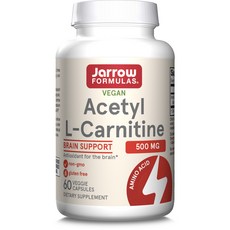 재로우 아세틸 L-카르니틴 500mg 글루텐 프리 베지 캡, 60개입, 1개, 60정