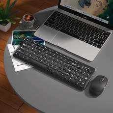 2.4G 무선 키보드 마우스 콤보 음소거 노트북 태블릿 사무실 핑 세트 컴퓨터 주변기기, Keyboard Mouse 1