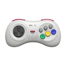 8Bitdo M30 블루투스 컨트롤러 핸들 Sega Genesis 메가 드라이브 스타일 NS 스위치 안드로이드 MacOS 스팀 라즈베리 파이, White, 1개, 04 White