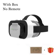 VR 호환 shinecon 3d vr 안경 가상 현실 viar 고글 헤드셋 장치 스마트, 1-상자 없음 리모컨 없음, 1개