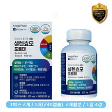 종근당 셀렌효모포르테 맥주발효효모 개월수선택 240정 1개