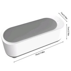 초음파 세척기 미니 세척 기계 고주파 진동 클리너 쥬얼리 안경 시계 반지 의치 소닉, 1) WHITE