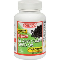 Deva Vegan Vitamins Black Cumin Seed Oil - Cold pressed - Vegan - 90 Vegetarian Capsules (Pack of 2, 1개, 90정