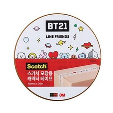 스카치 포장용 캐릭터 테이프-BT21 화이트 48mm x 30M
