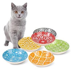 세라믹 고양이 사료 그릇 세트 241g 14.6cm5.75인치 6개, 1개