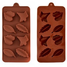 4000 실리콘 초콜릿 몰드, 1개, 5-나뭇잎