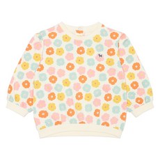 블루독베이비6 (CR)플라워 쁘띠 맨투맨 (4411433408) 24SS 신상품 여아맨투맨 플라워맨투맨 유아맨투맨