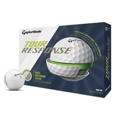 골프공 Taylormade TaylorMade Golf 2020 새로운 소프트 리스폰스 3 단 볼 하이 레벨 볼, 01 투어 리스폰스 화이트 (빠른 볼 스피드