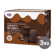 배스킨라빈스 초콜릿무스 미니 웨하스 100g x 3개입, 3개