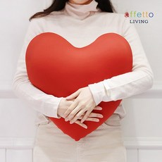 꿀잠마트 거실 쇼파 침대 매장 게른 하트쿠션 쿠션, 레드