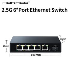 무선라우터 와이파이 공유기 HORACO-2.5G 이더넷 스위치 5 포트 2500Mbps 네트워크 스위처 10G SFP 업 링크 허브 인터넷 분배기 자동 MDI/MDIX 플매트 카펫, [01] ZX-SWTG015AS, 01 ZX-SWTG015AS