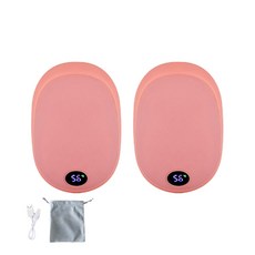 2개 포근하고 사랑스러운 손난로 보조배터리 러블리 10000mah 파스텔 파우치 충전케이블, 핑크+핑크, 러블리핑크 1+1