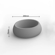 시멘트 화분 실리콘 몰드 둥근 냄비 석고 큰 다육 콘크리트 대형 분지, 4. 라이트 옐로우, 1개