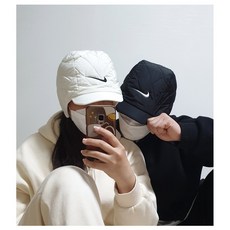 [남녀공용] 누빔 귀도리 방한 모자 /캠핑룩