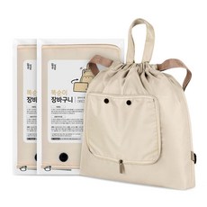 일상공감 똑순이 장바구니, 2개, 베이지