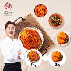 문천식품 궁중비법 포기김치 5kg+ 총각김치2kg, 단품