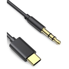 AGPTEK USB-3 5mm 잭 케이블 MP3/MP4 플레이어용 오디오 보조 스피커 블루투스 이어폰 및 자동차 블랙
